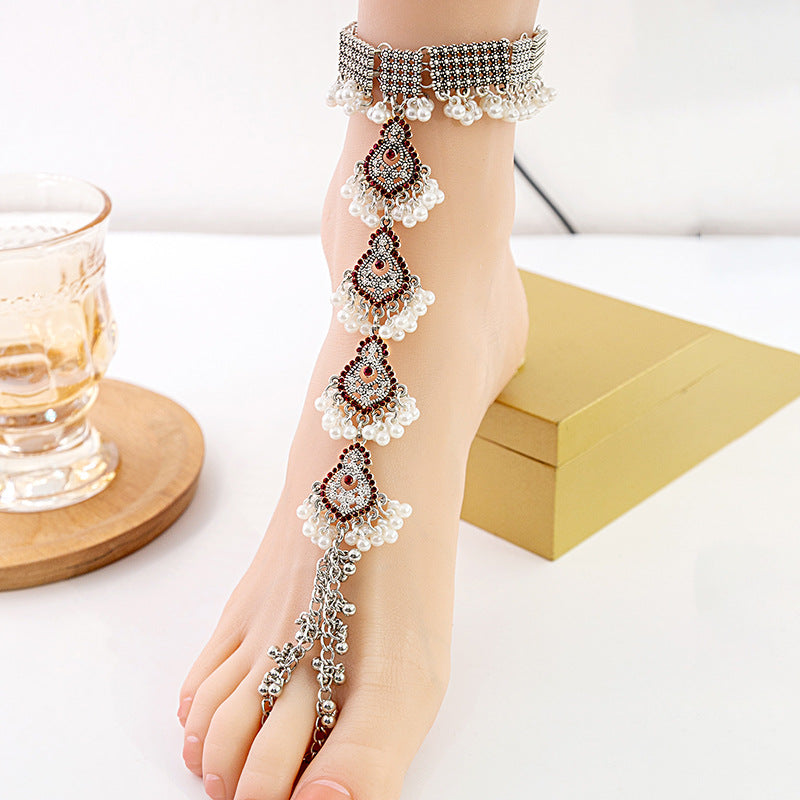 Adiffu Vintage Water Drop Anklet