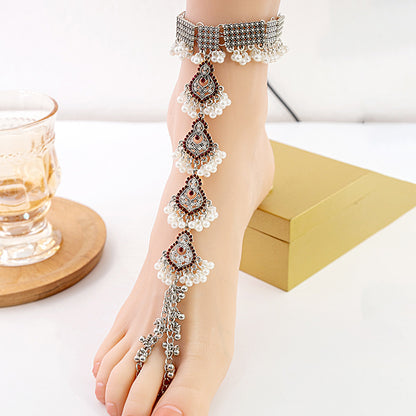 Adiffu Vintage Water Drop Anklet