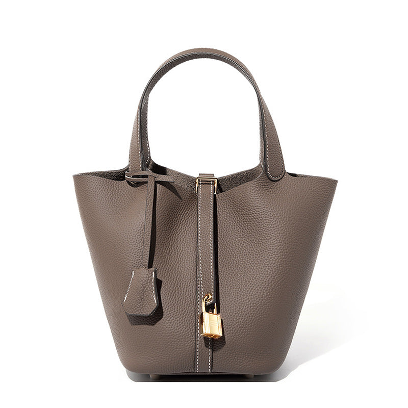 Adiffu Leather Bucket Bag Bridal Handbag