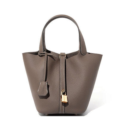 Adiffu Leather Bucket Bag Bridal Handbag