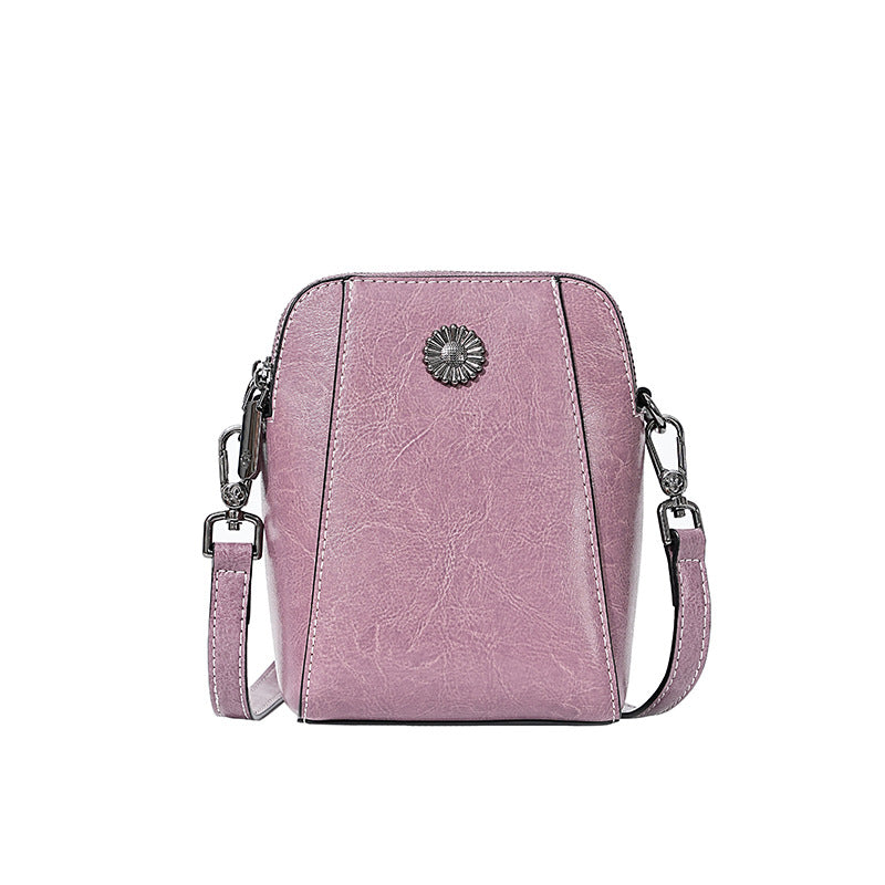 Adiffu Stylish Casual Genuine Leather Mobile Phone Bag