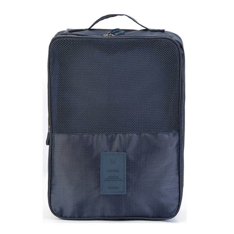 Adiffu Double Layer Three-compartment Waterproof Travel Shoe Bag