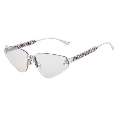 Adiffu Stylish Rimless Sunglasses With Diamonds