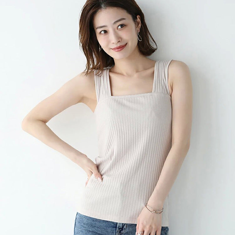 Adiffu Women's High Stretch Ribbed Vest
