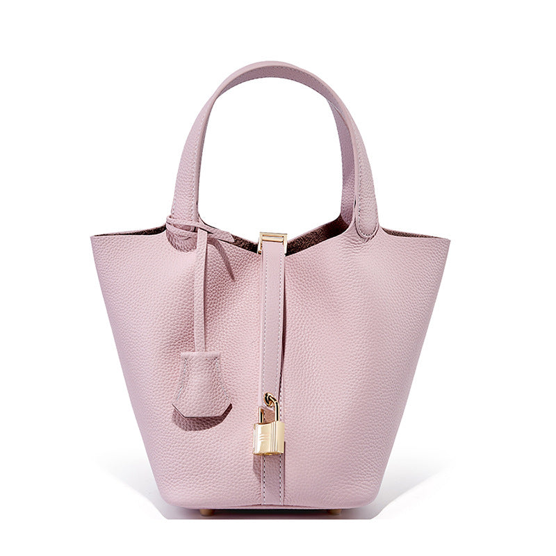 Adiffu Leather Bucket Bag Bridal Handbag