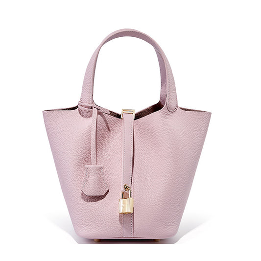 Adiffu Leather Bucket Bag Bridal Handbag