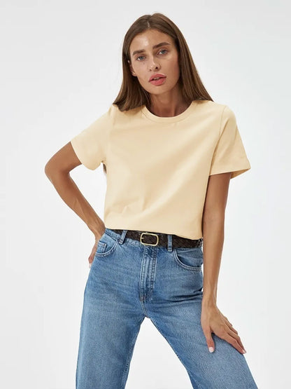 Adiffu Fashion Casual Crew Neck Short-sleeved T-shirt
