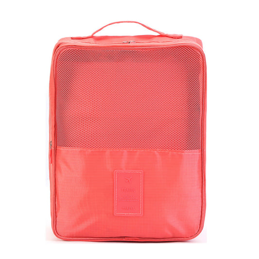 Adiffu Double Layer Three-compartment Waterproof Travel Shoe Bag