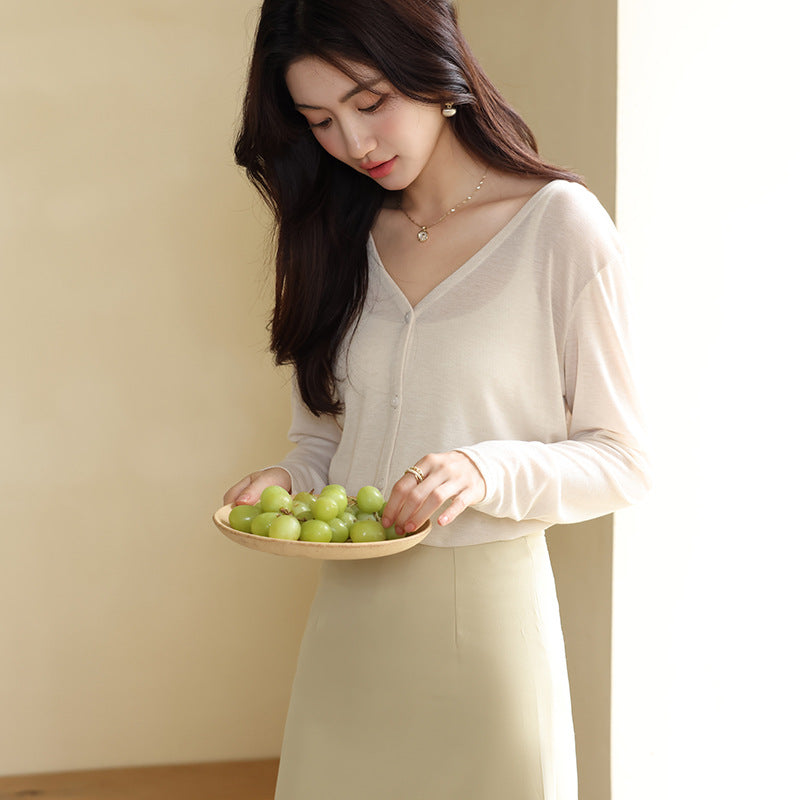 Adiffu Thin Air-conditioned Long-sleeved T-Shirt