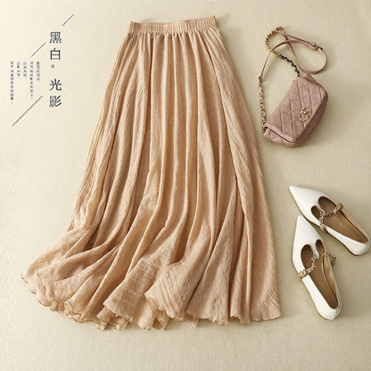 Adiffu Sweet Flouncing Double-deck Skirt