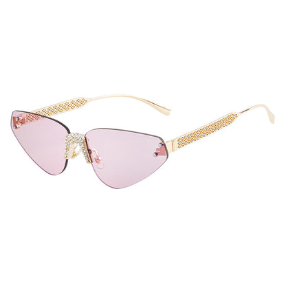 Adiffu Stylish Rimless Sunglasses With Diamonds