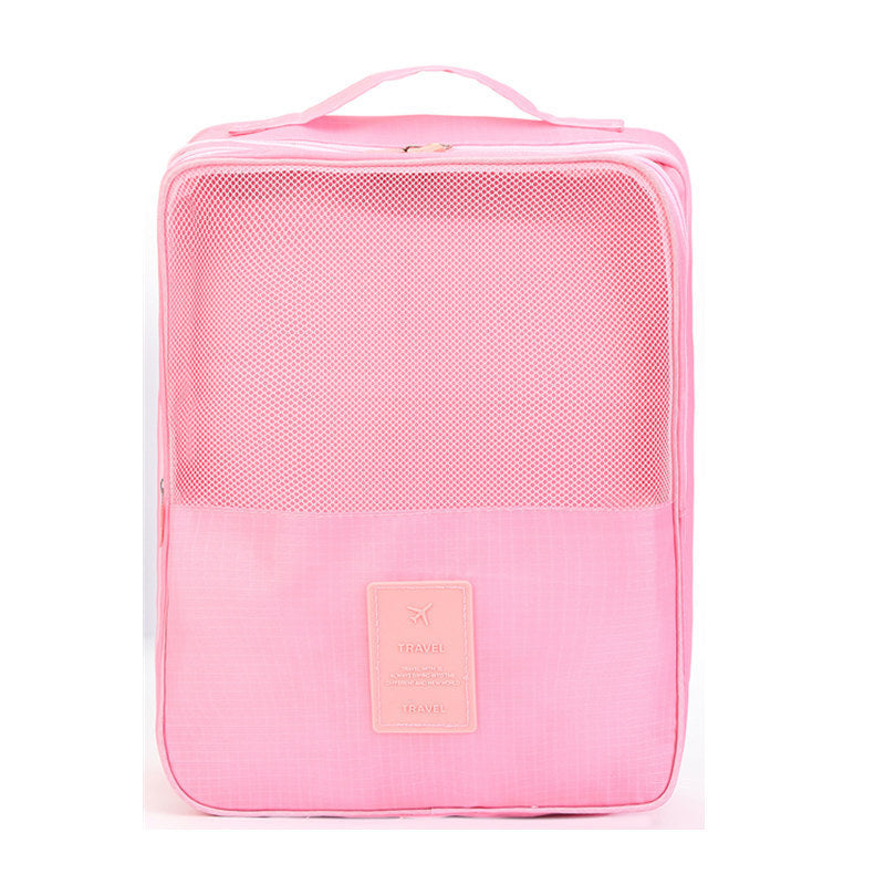 Adiffu Double Layer Three-compartment Waterproof Travel Shoe Bag