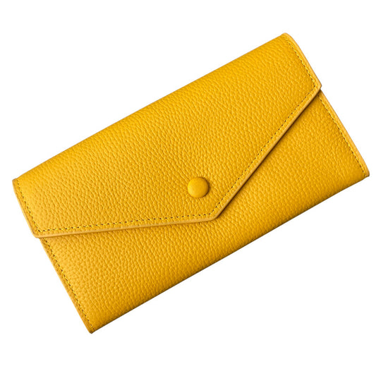 Adiffu Selected Pure Cowhide Soft Leather Long Wallet