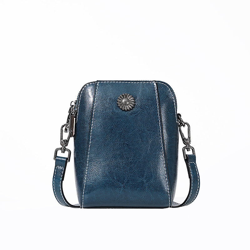 Adiffu Stylish Casual Genuine Leather Mobile Phone Bag