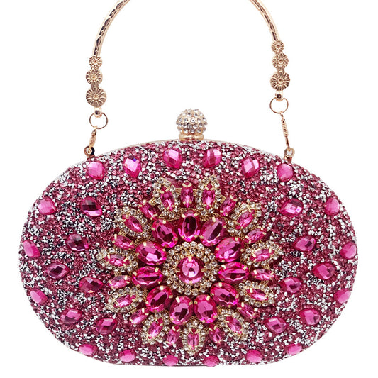 Adiffu Fashion Banquet Clutch Bag Dress Evening Bag Diamond Set Bag