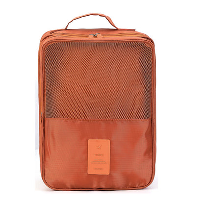 Adiffu Double Layer Three-compartment Waterproof Travel Shoe Bag