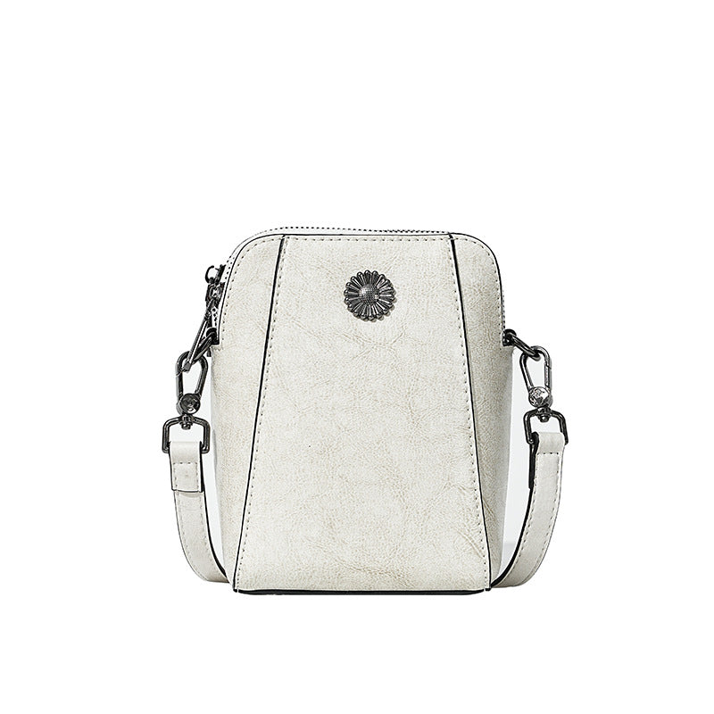 Adiffu Stylish Casual Genuine Leather Mobile Phone Bag