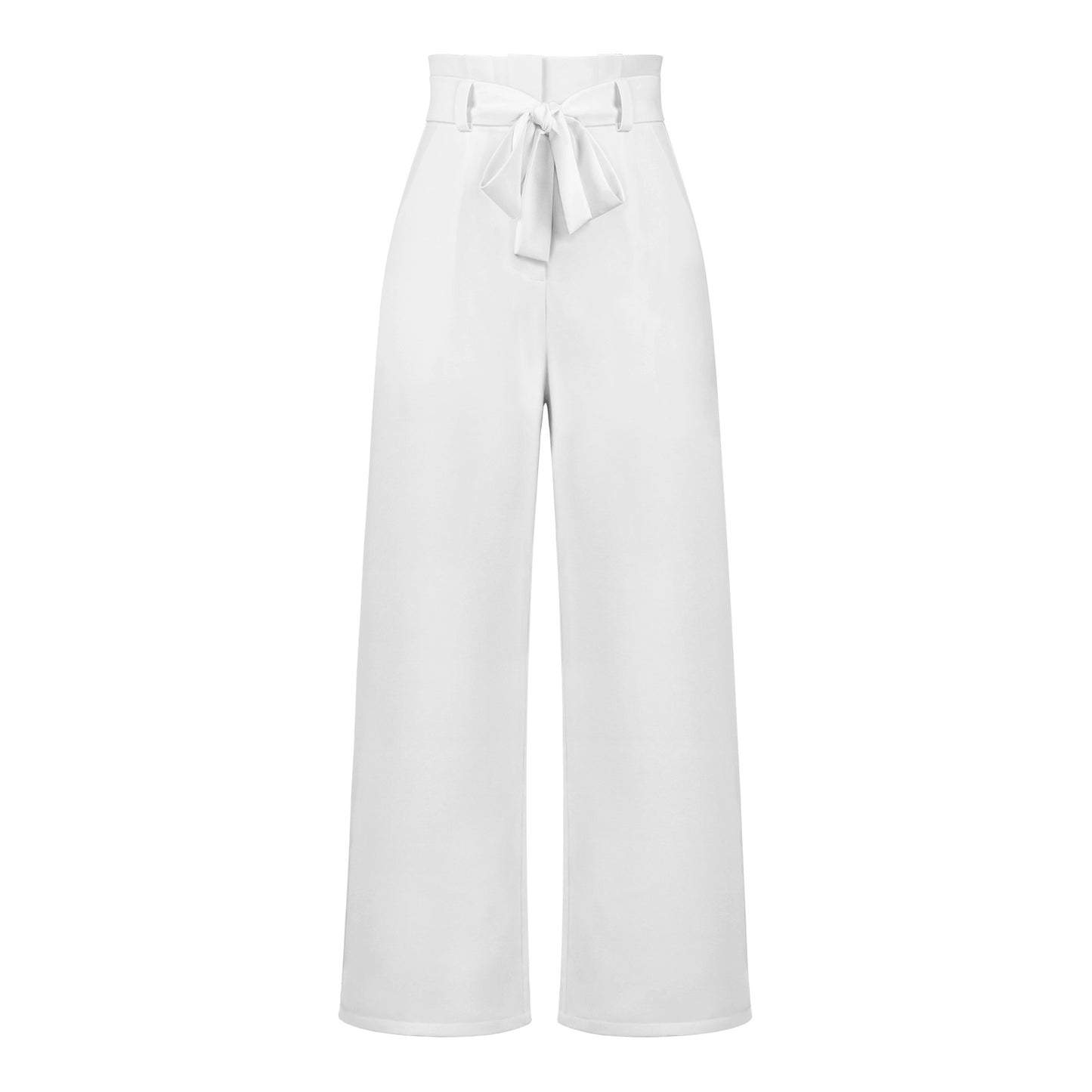 Adiffu Elegant Wide-Leg Work Trousers with Belt