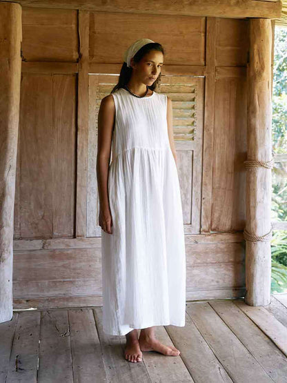 Élise Reversible Linen Midi Dress