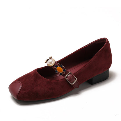 Adiffu Parisian Pearl Mary Jane Heels