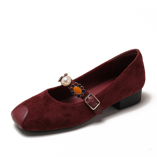 Adiffu Parisian Pearl Mary Jane Heels