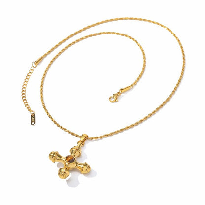 Adiffu Cross Gold Necklace